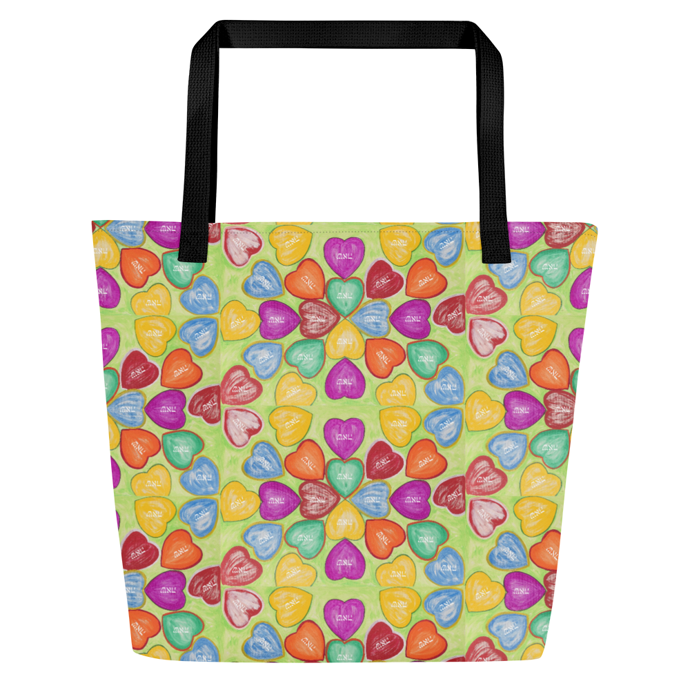 Large Tote Handbag 16"x20" 44lbs Max-Soulmate-(72-Names-of-God-Shin-Aleph-Yud)-1-137online.com