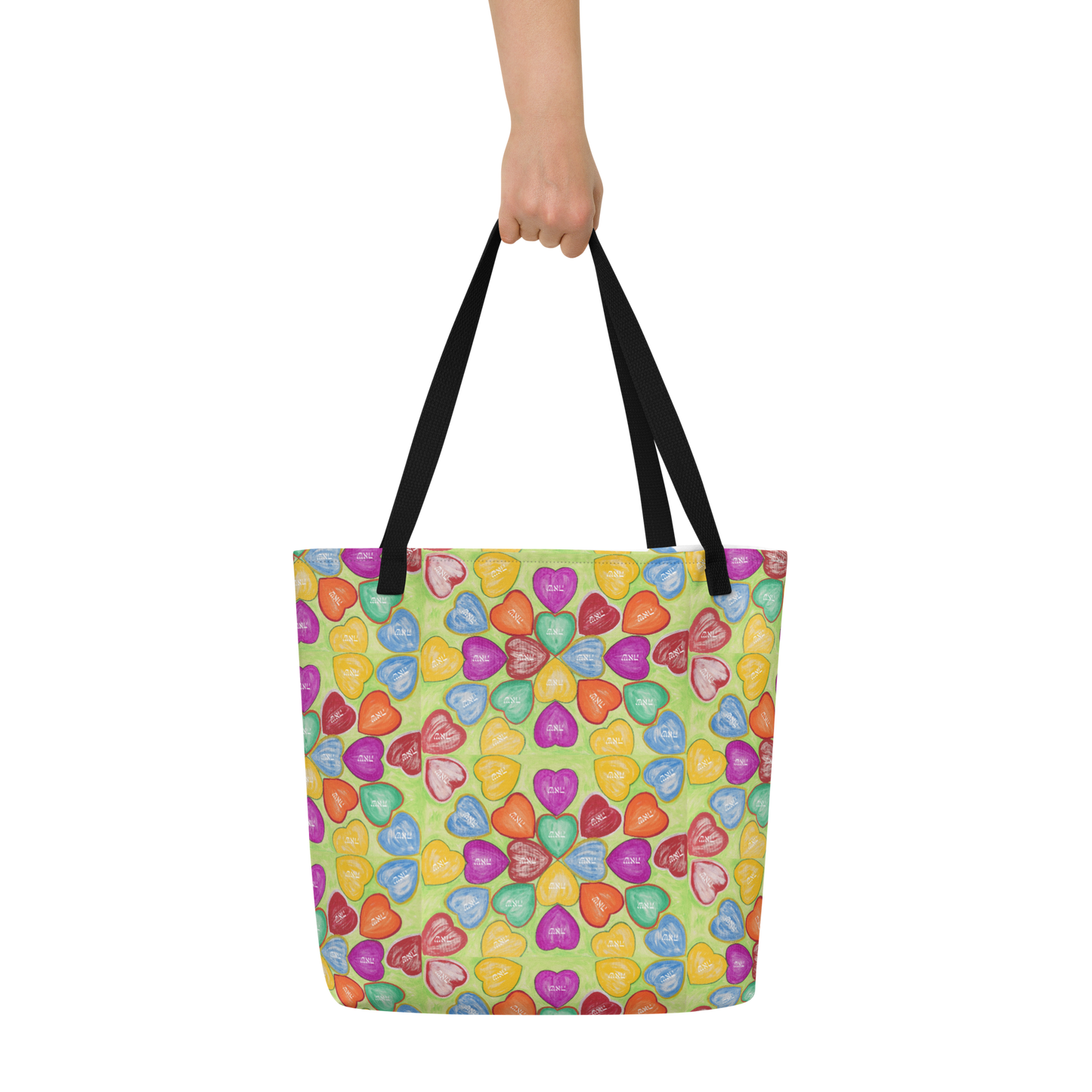 Large Tote Handbag 16"x20" 44lbs Max-Soulmate-(72-Names-of-God-Shin-Aleph-Yud)-6-137online.com