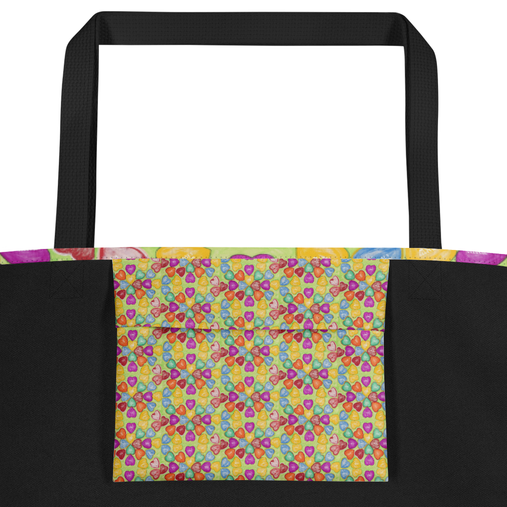 Large Tote Handbag 16"x20" 44lbs Max-Soulmate-(72-Names-of-God-Shin-Aleph-Yud)-5-137online.com