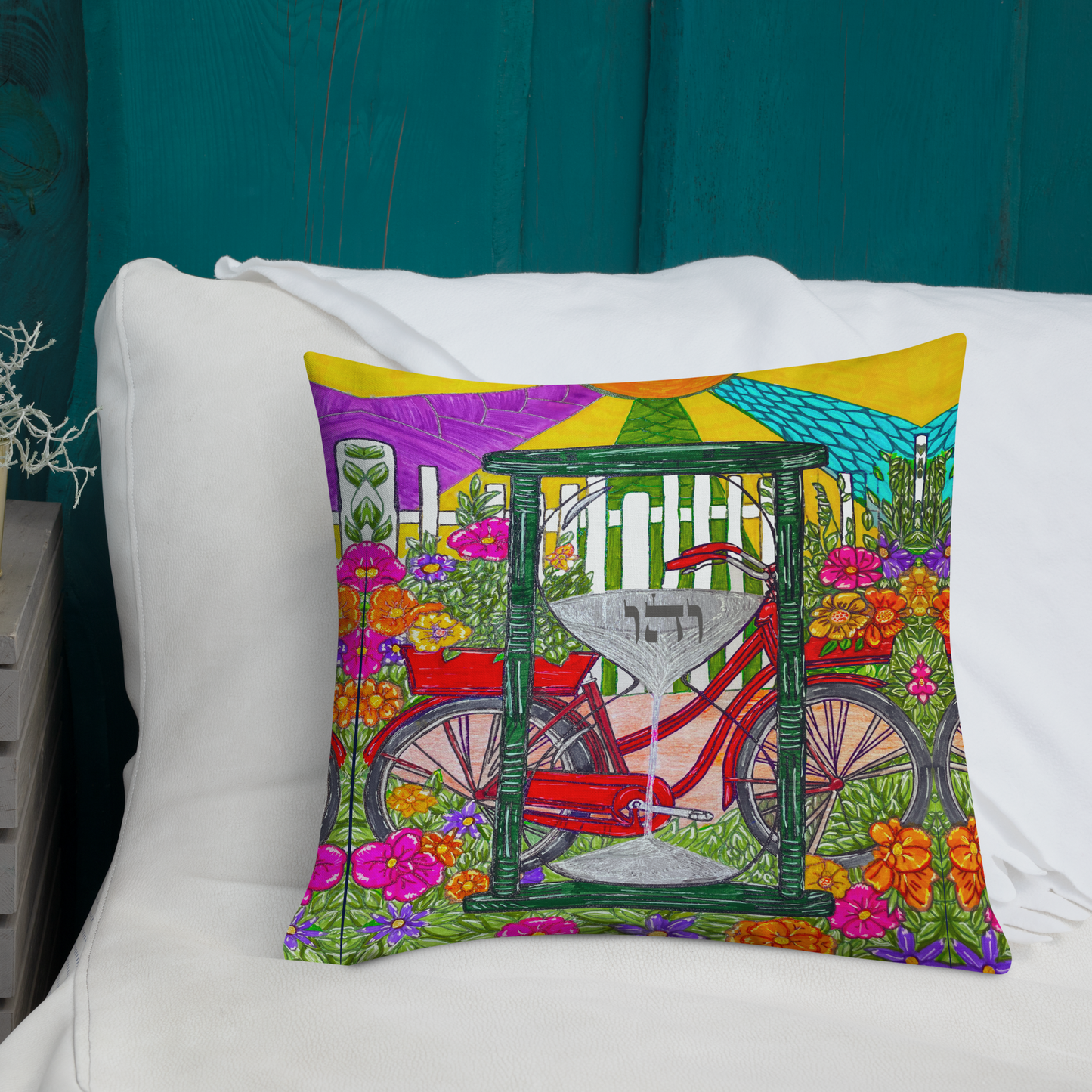 Premium Luxury Bedding Throw Pillows - 18 x 18 Inches - 22 x 22 Inches - Bed and Couch Pillows - Indoor Outdoor Decorative Pillow-Time-Travel-01
