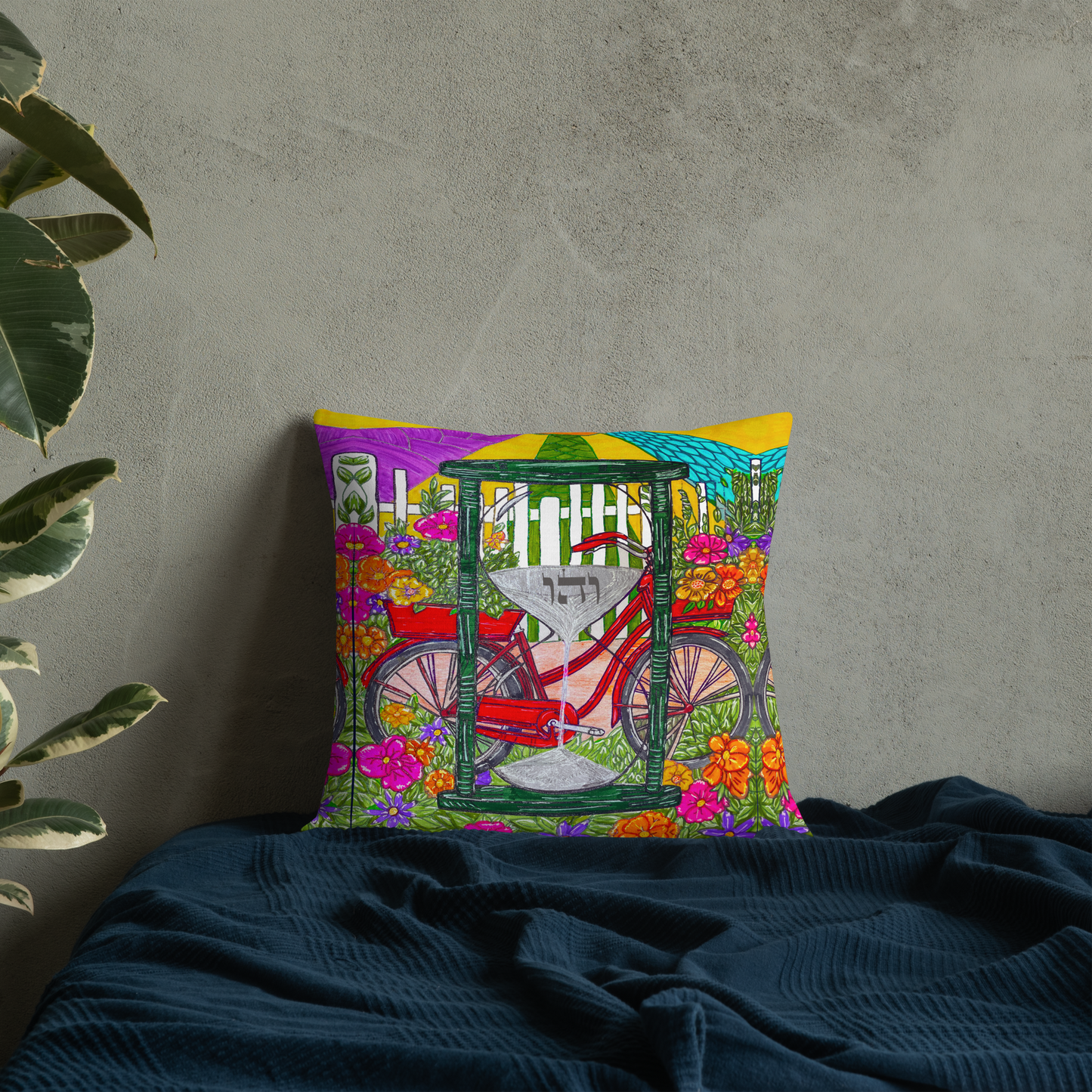 Premium Luxury Bedding Throw Pillows - 18 x 18 Inches - 22 x 22 Inches - Bed and Couch Pillows - Indoor Outdoor Decorative Pillow-Time-Travel-01