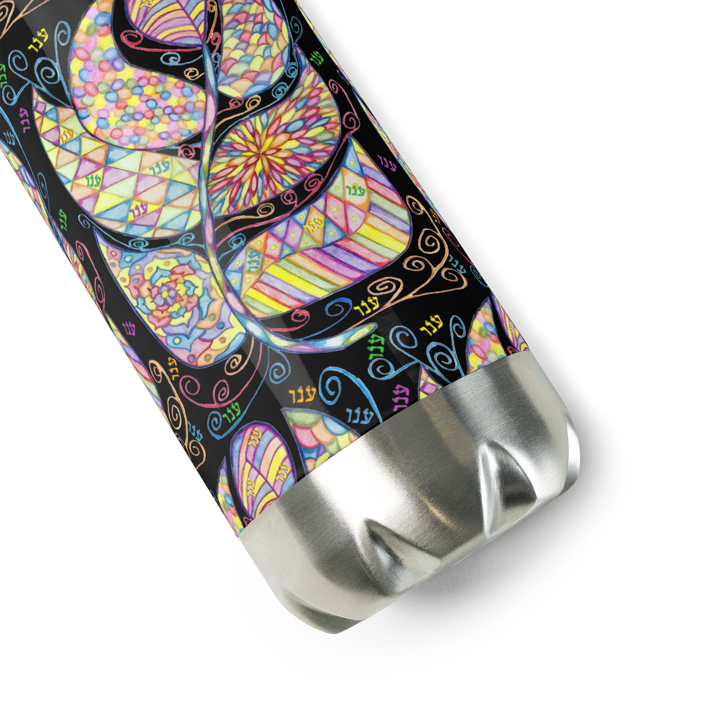 Insulated-Stainless-Steel-Water-Bottle-17oz-Blk-Appreciation-(72-Names-of-God-Ayin-Nun-Vav)-4-137online.com