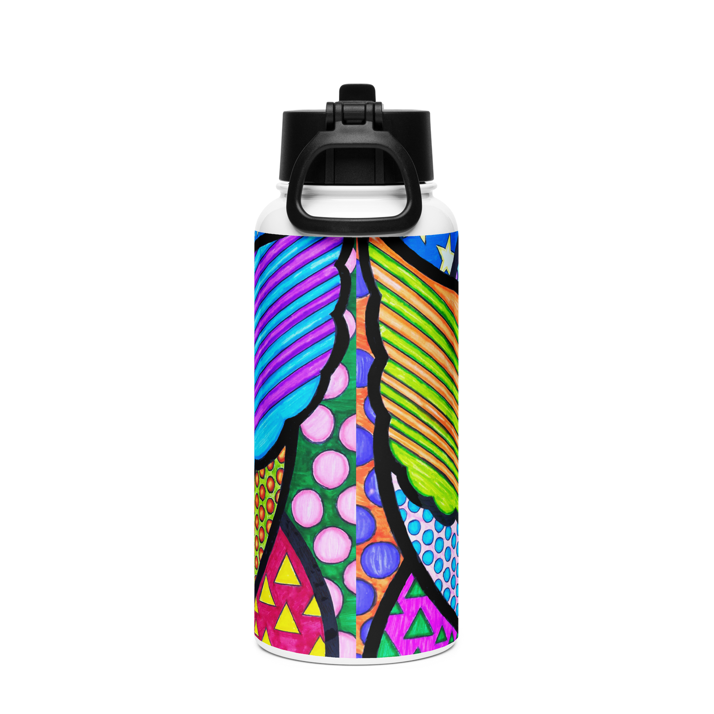Stainless Steel Water Bottle with a Straw Lid 32-oz-Global-Transformation-47-03