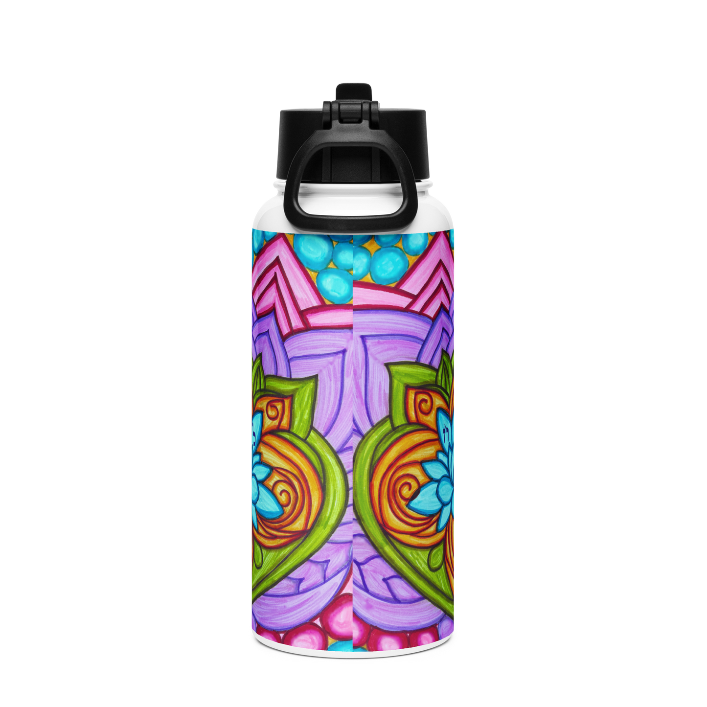 Stainless Steel Water Bottle with a Straw Lid 32-oz-Forget-Thyself-34-03