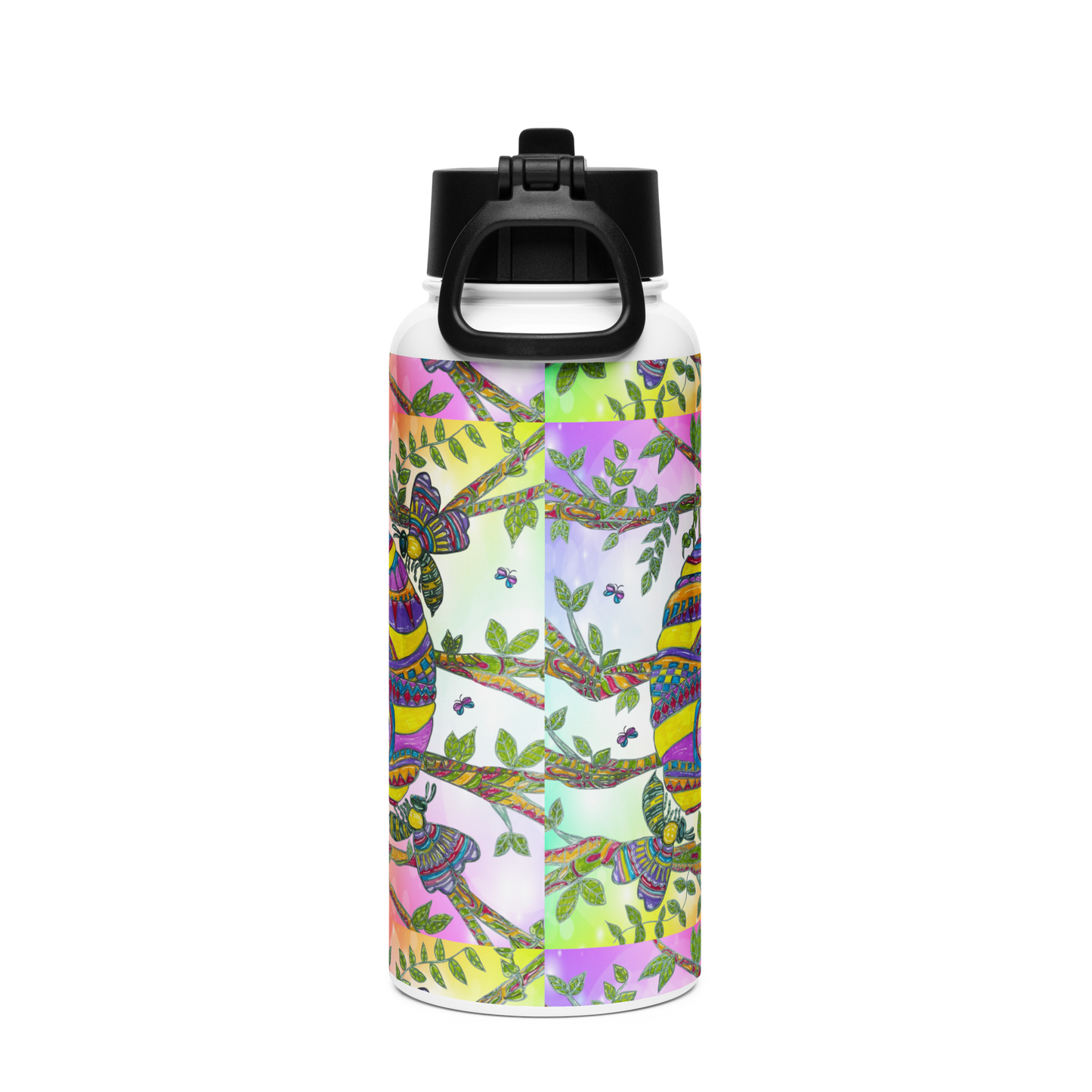Stainless Steel Water Bottle with a Straw Lid 32-oz-Speaking-the-Right-Words-40-03
