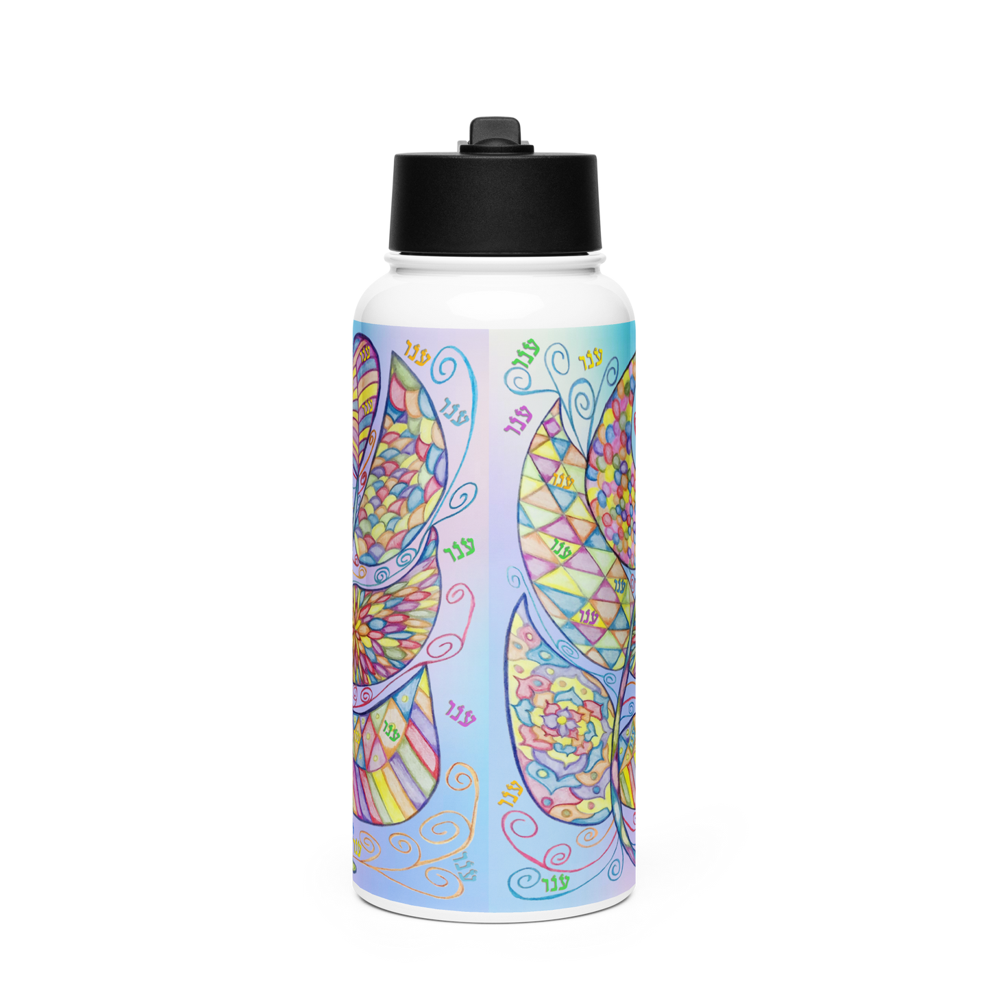 Stainless Steel Water Bottle with a Straw Lid 32-oz-Appreciation-63P-02