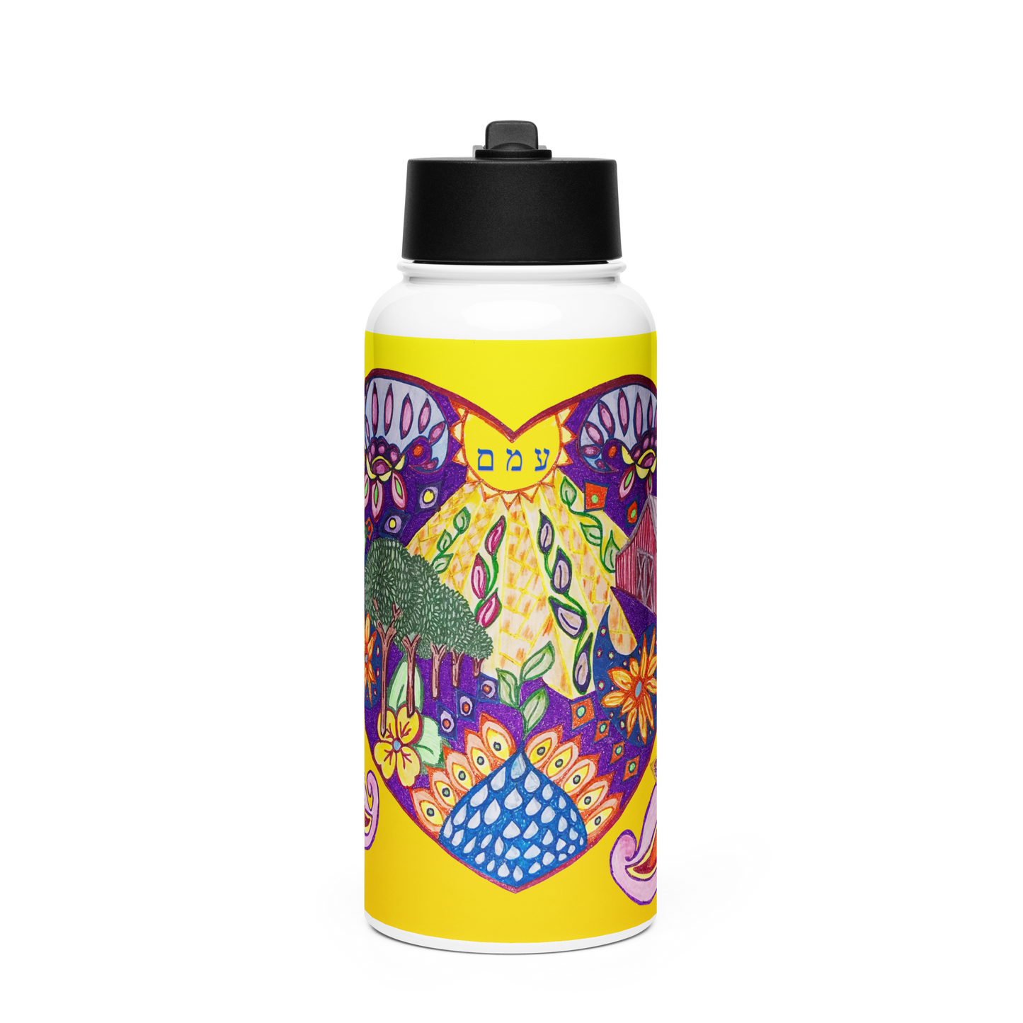 Stainless Steel Water Bottle with a Straw Lid 32-oz-Passion-52-01