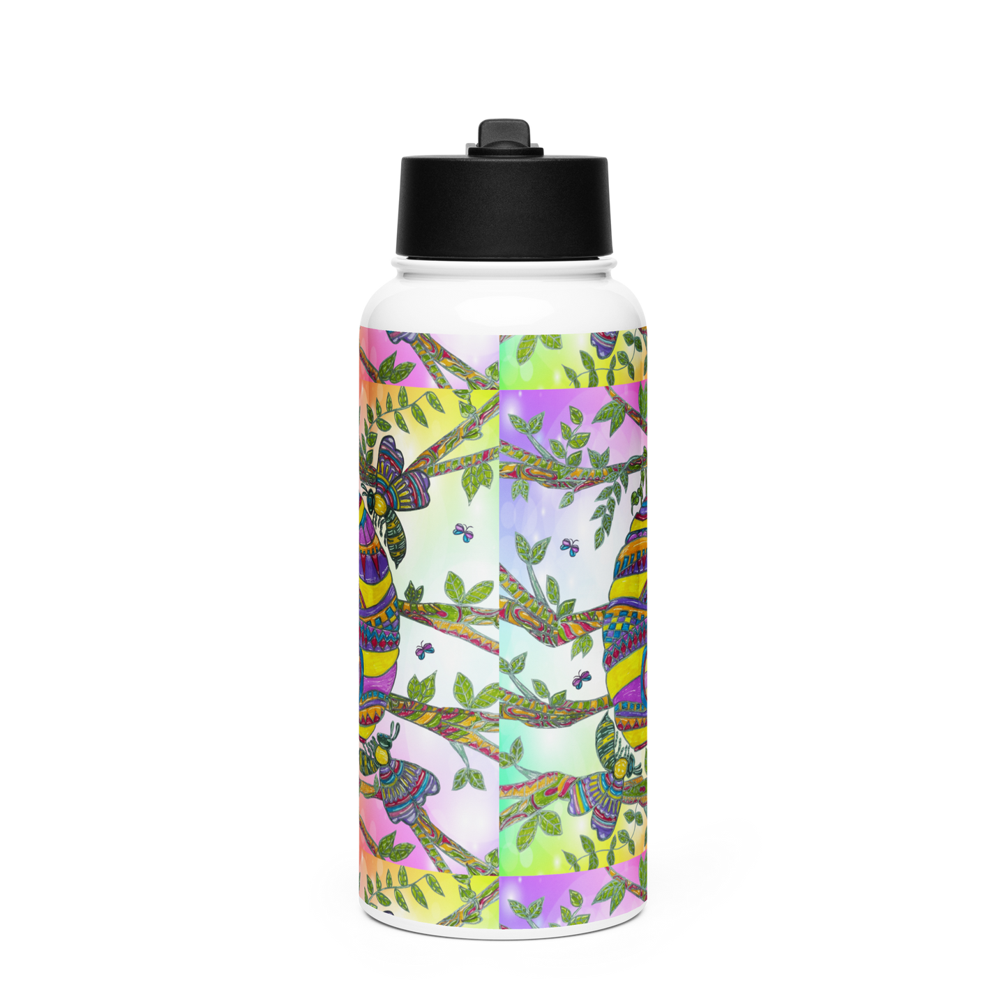 Stainless Steel Water Bottle with a Straw Lid 32-oz-Speaking-the-Right-Words-40-02