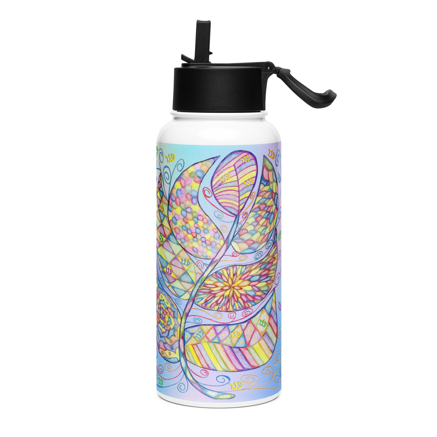 Stainless Steel Water Bottle with a Straw Lid 32-oz-Appreciation-63P-01
