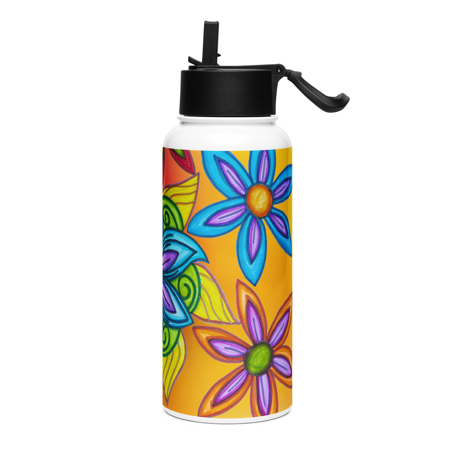 Stainless Steel Water Bottle with a Straw Lid 32-oz-No-Agenda-53-01