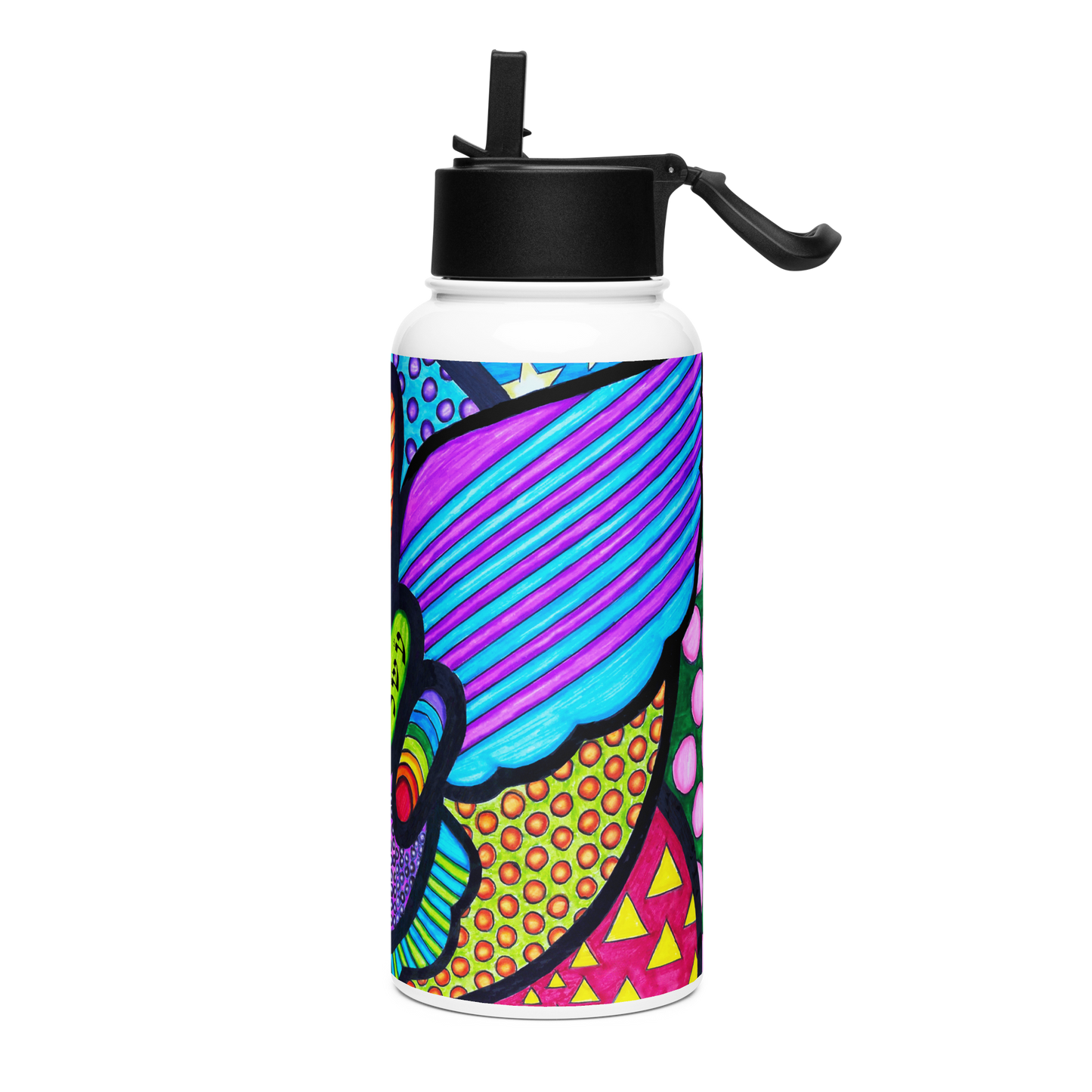 Stainless Steel Water Bottle with a Straw Lid 32-oz-Global-Transformation-47-02