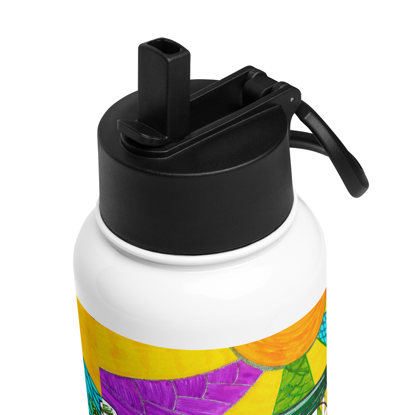 Stainless Steel Water Bottle with a Straw Lid 32-oz-Time-Travel-01-03