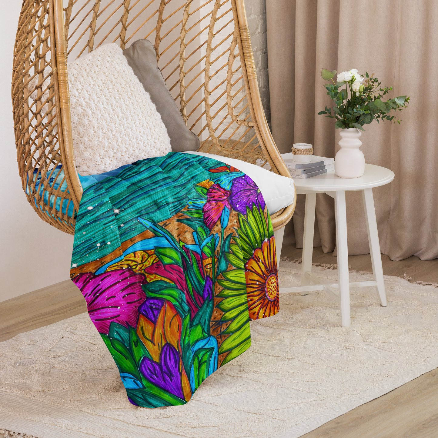Sherpa Fleece Reversible Custom Throw Blanket for Couch-Recapturing the Sparks-02-09
