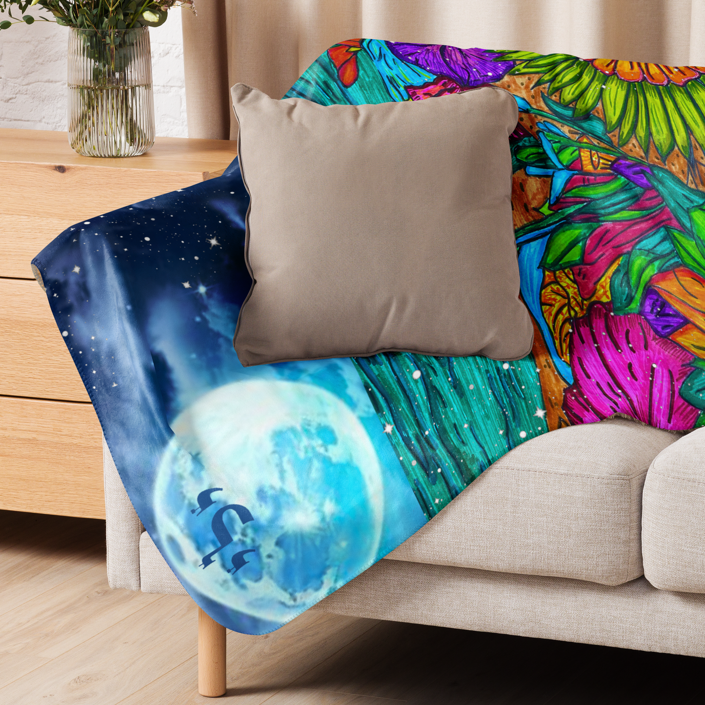 Sherpa Fleece Reversible Custom Throw Blanket for Couch-Recapturing the Sparks-02-010