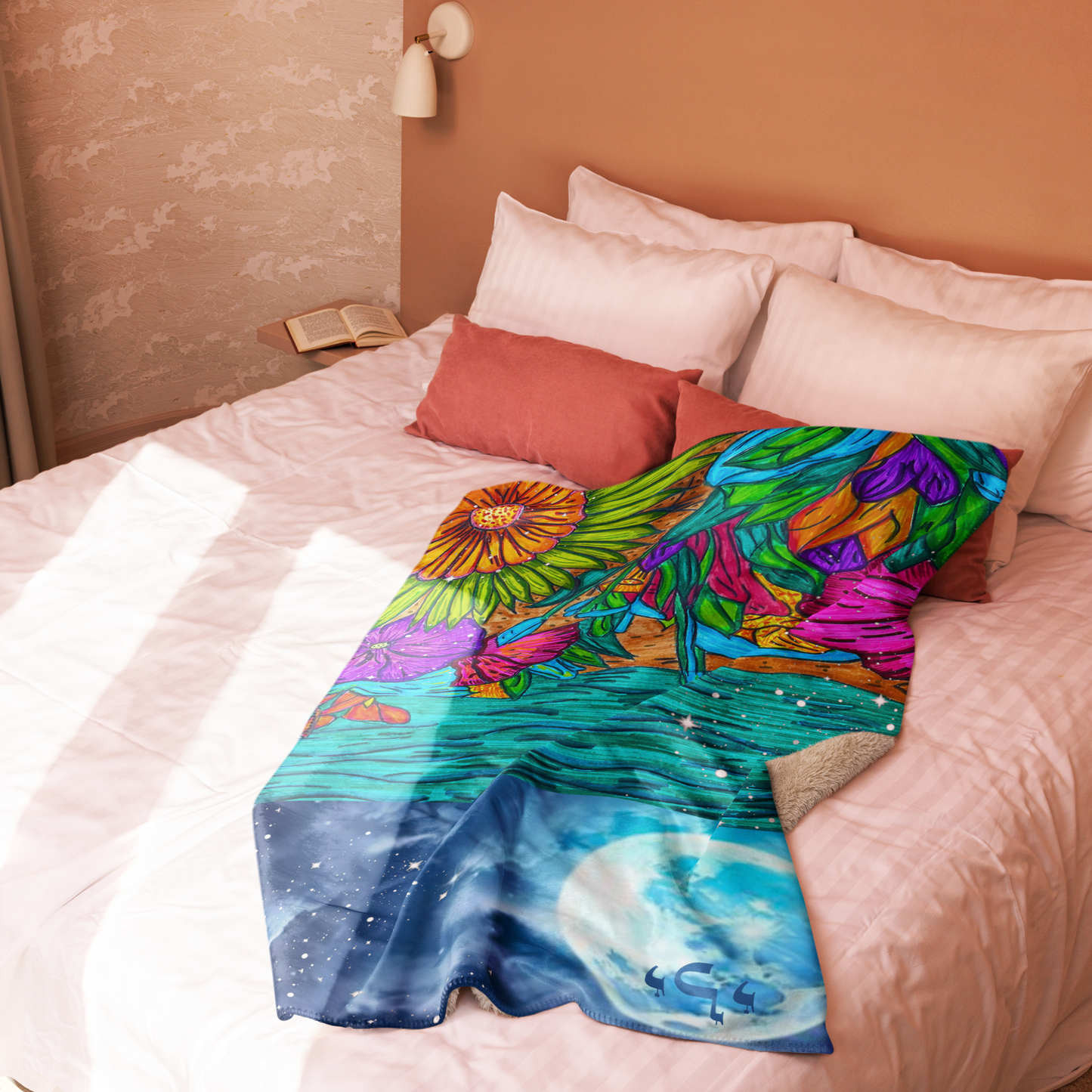 Sherpa Fleece Reversible Custom Throw Blanket for Couch-Recapturing the Sparks-02-08