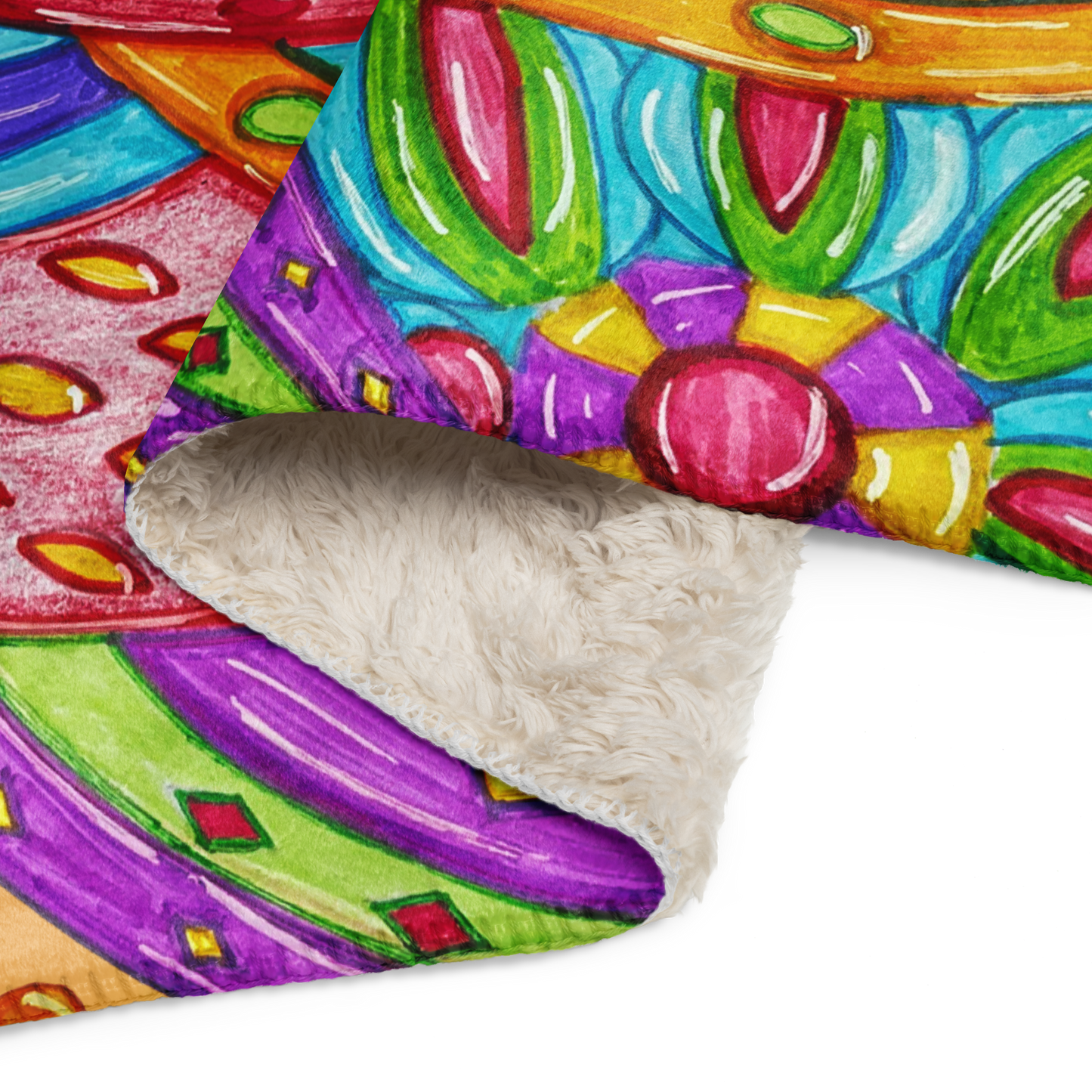Sherpa Fleece Reversible Custom Throw Blanket for Couch-The Big Picture-37-08