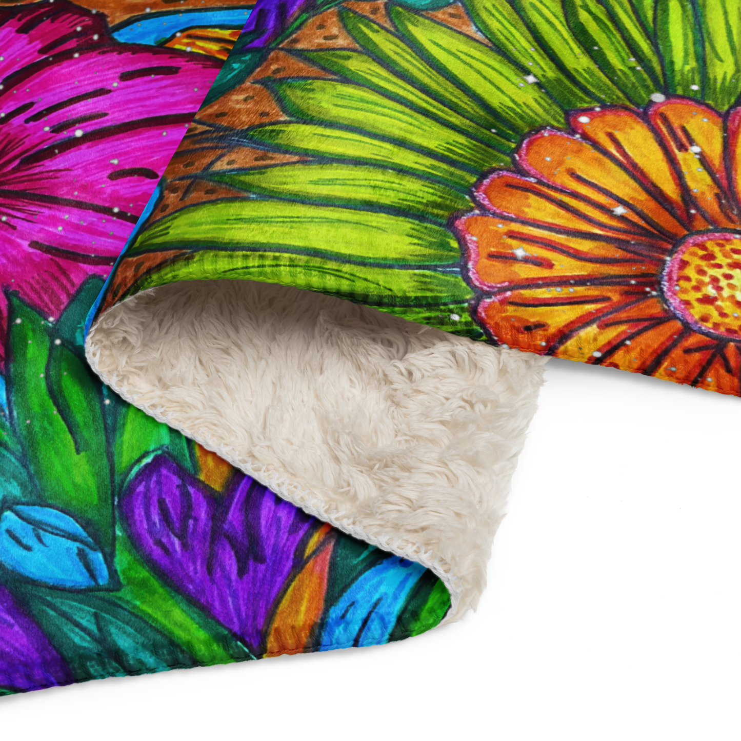 Sherpa Fleece Reversible Custom Throw Blanket for Couch-Recapturing the Sparks-02-07