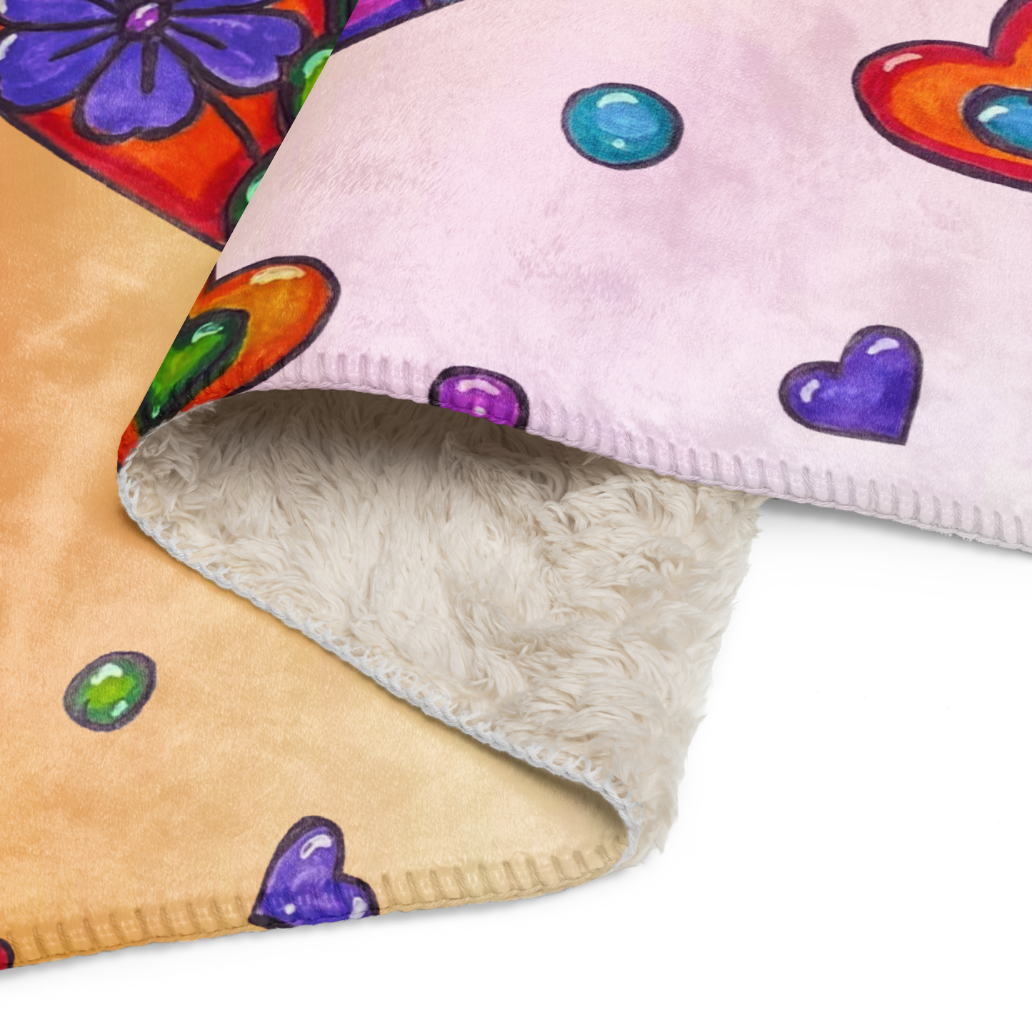 Sherpa Fleece Reversible Custom Throw Blanket for Couch-Jealousy-24-05