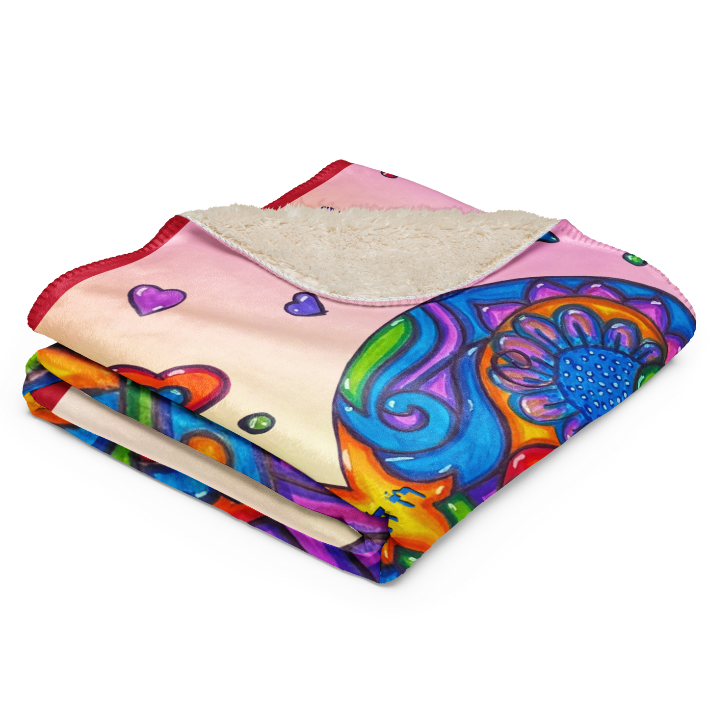 Sherpa Fleece Reversible Custom Throw Blanket for Couch-Jealousy-24-06