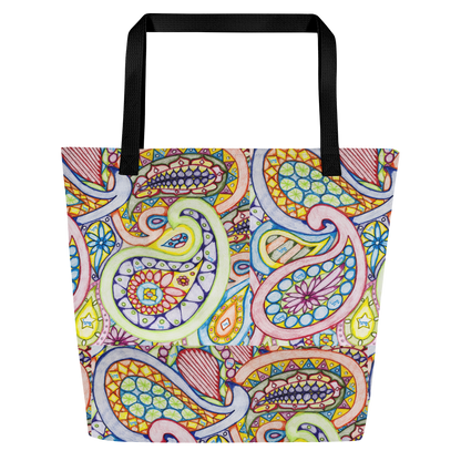 Large Tote Handbag 16"x20" 44lbs max-Remove-Addictions-(72-Names-of-God-Pey-Hey-Lamed)-1-137online.com