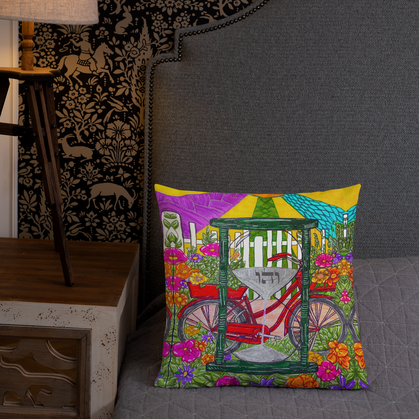 Premium Luxury Bedding Throw Pillows - 18 x 18 Inches - 22 x 22 Inches - Bed and Couch Pillows - Indoor Outdoor Decorative Pillow-Time-Travel-01