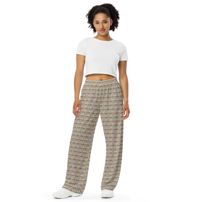 All-over Print Unisex Wide-leg Pajama Pants-Remove Addictions (72 Names of God-Pey Hey Lamed)