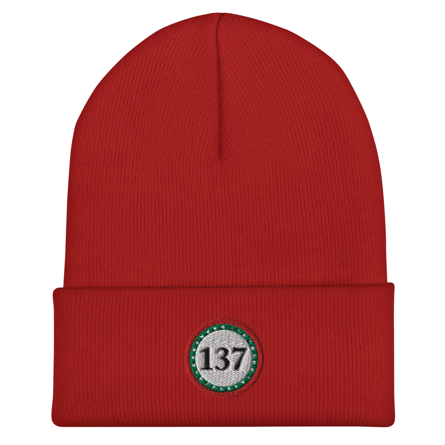 Winter Beanie Cuffed 12"-Red-137-Consciousness-1-137online.com