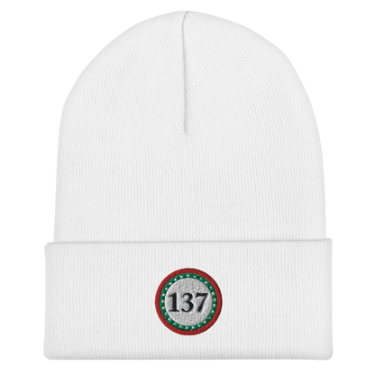 Winter Beanie Cuffed 12"-Wht-137-Consciousness-1-137online.com