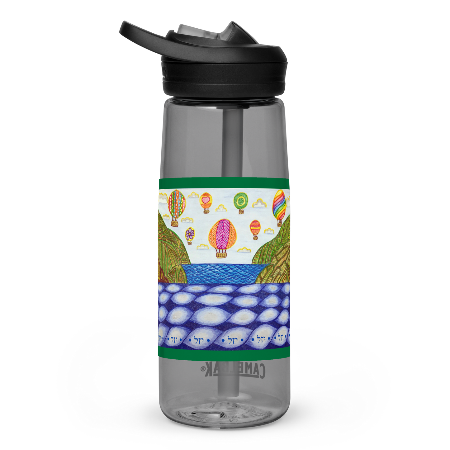 Leak-Proof-Sports-Water-Bottle-25oz-Green-Heaven-on-Earth-(72-Names-of-God–Yud-Zayin-Lamed)-3-137online.com