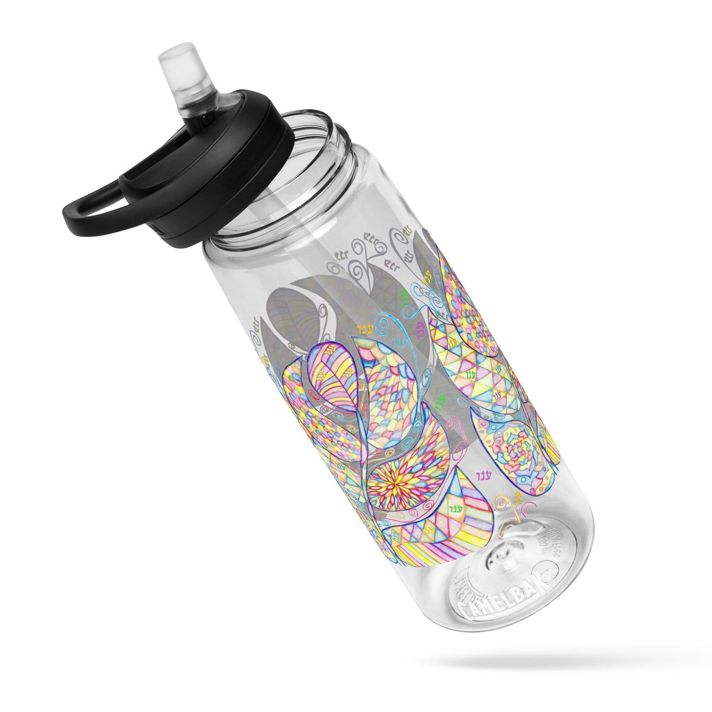 Sports Water Bottle 25oz-Appreciation (72 Names of God-Ayin Nun Vav)-4-137online.com
