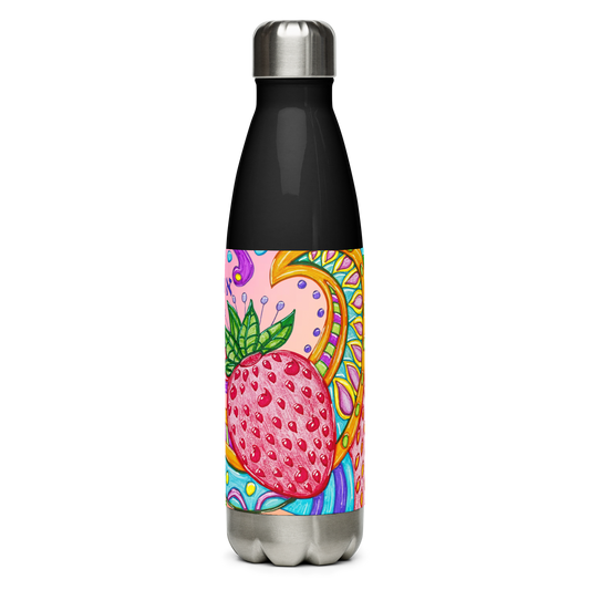 Insulated Stainless Steel Water Bottles 17oz Blk-72 Names of God-Big Picture-Aleph Nun Yud