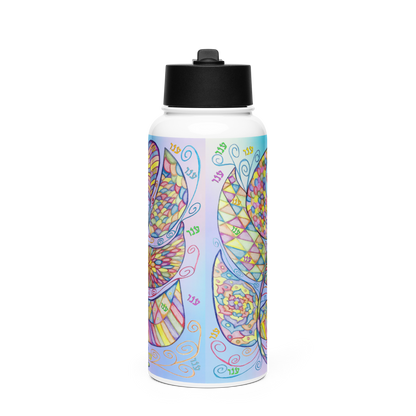 Stainless Steel Water Bottle with a Straw Lid 32-oz-Appreciation-63P-02
