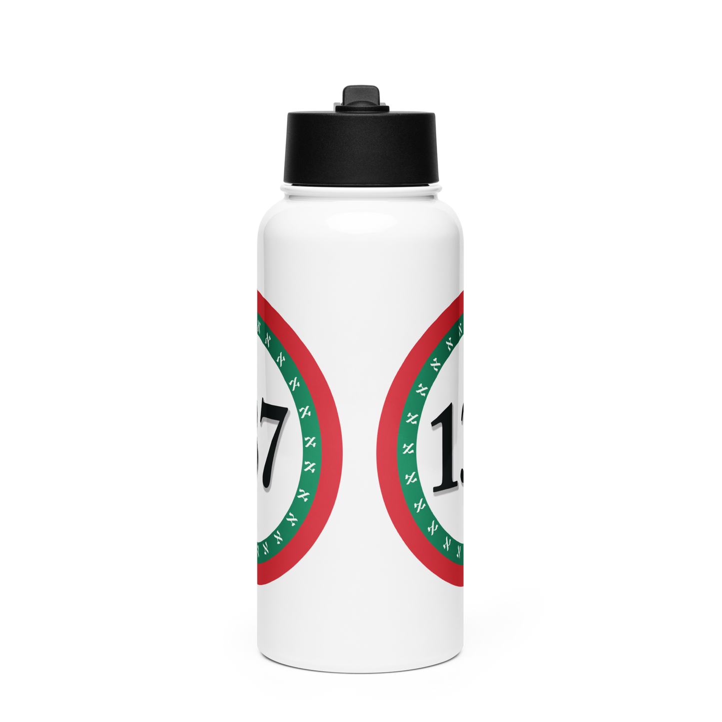 Stainless Steel Water Bottle with a Straw Lid 32-oz-Consciousness-137-03