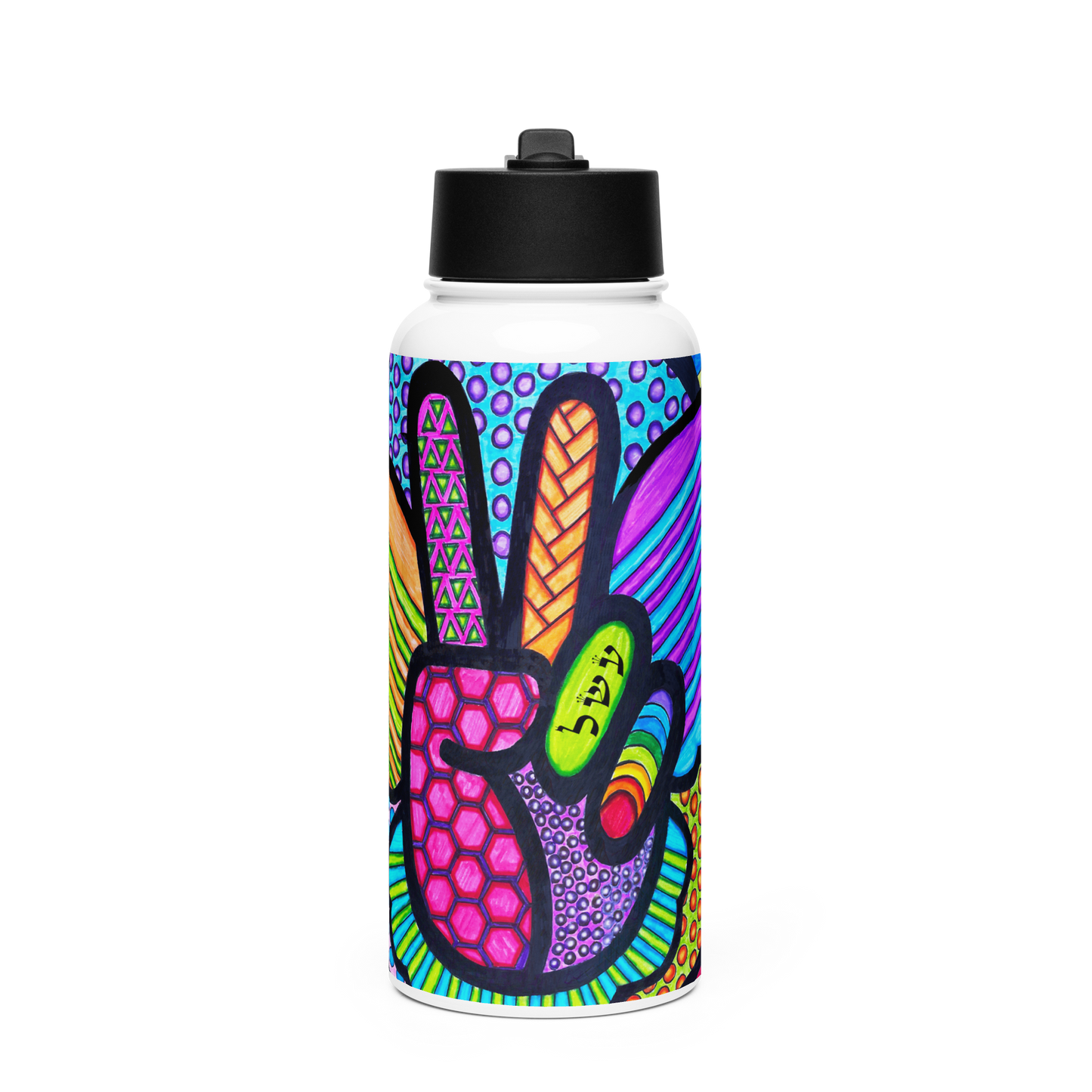 Stainless Steel Water Bottle with a Straw Lid 32-oz-Global-Transformation-47-01