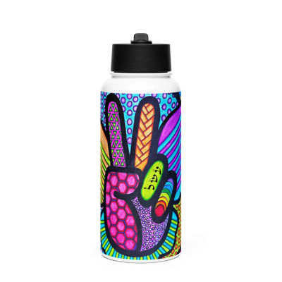 Stainless Steel Water Bottle with a Straw Lid 32-oz-Global-Transformation-47-01
