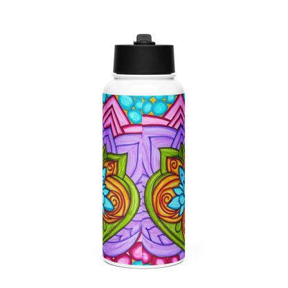 Stainless Steel Water Bottle with a Straw Lid 32-oz-Forget-Thyself-34-02