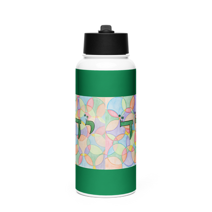 Stainless Steel Water Bottle with a Straw Lid 32-oz-Prosperity-P-04