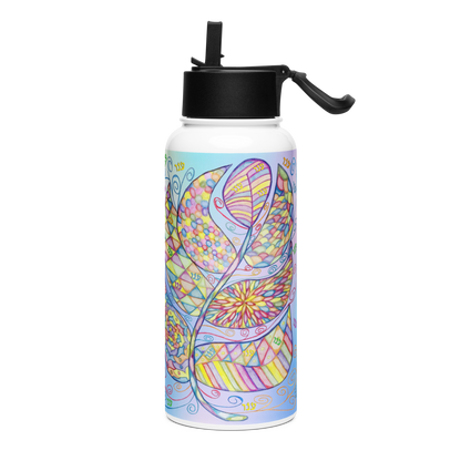 Stainless Steel Water Bottle with a Straw Lid 32-oz-Appreciation-63P-01