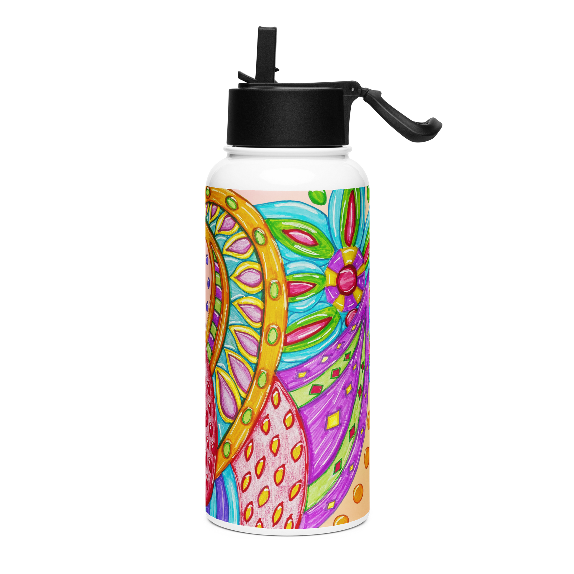 Stainless Steel Water Bottle with a Straw Lid 32-oz-The-Big-Picture-37-03