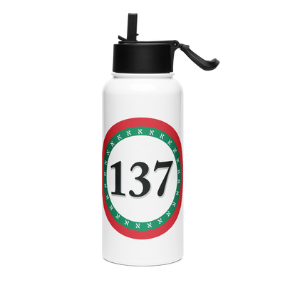 Stainless Steel Water Bottle with a Straw Lid 32-oz-Consciousness-137-01