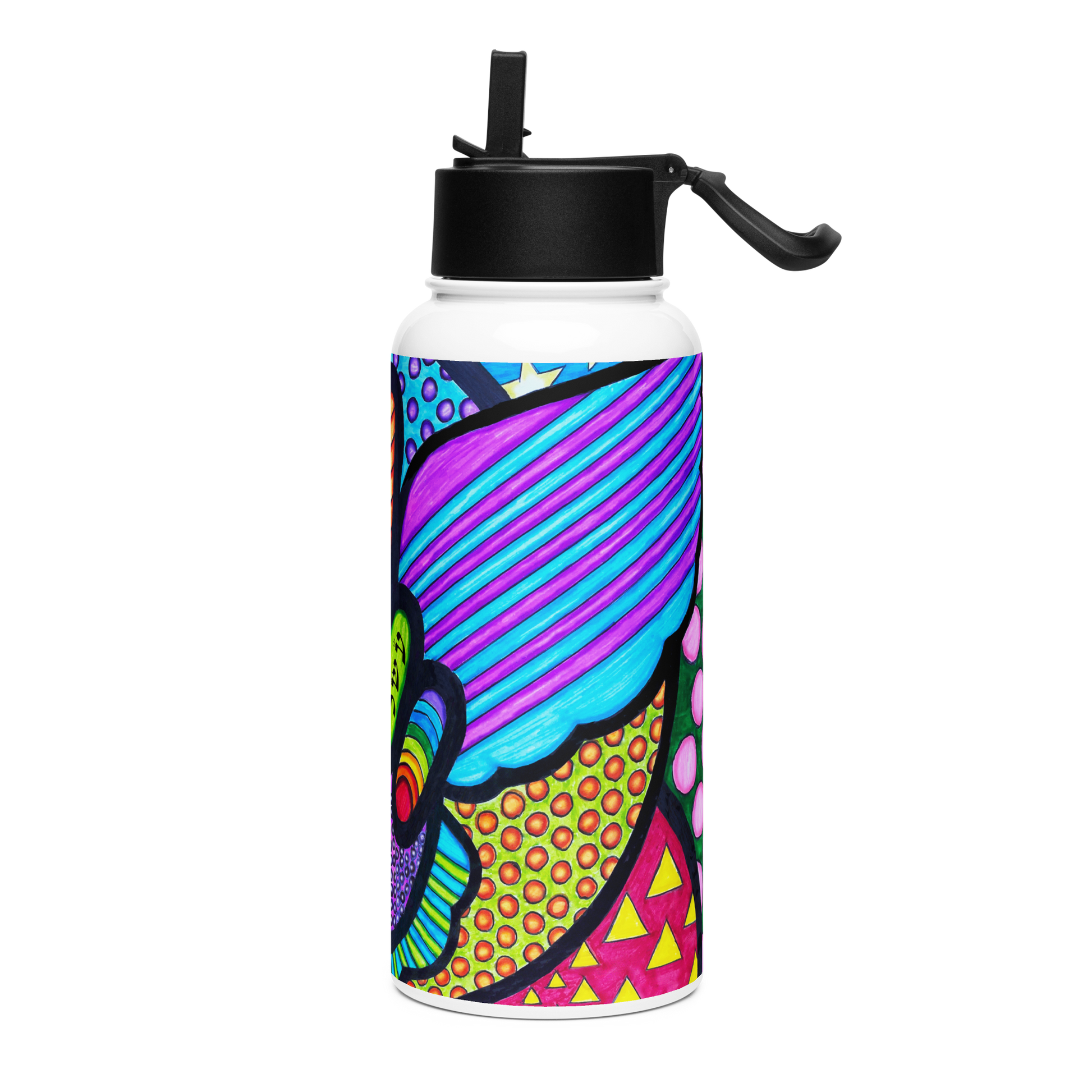 Stainless Steel Water Bottle with a Straw Lid 32-oz-Global-Transformation-47-02