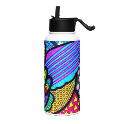 Stainless Steel Water Bottle with a Straw Lid 32-oz-Global-Transformation-47-02