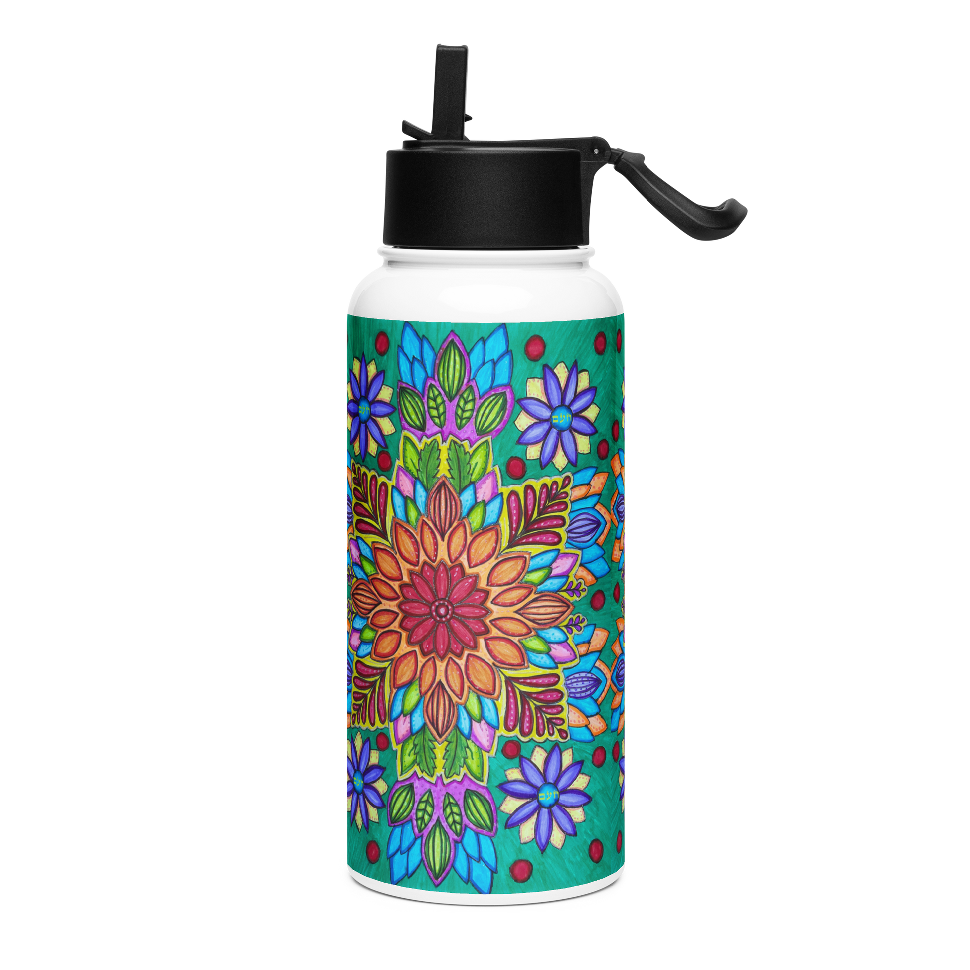 Stainless Steel Water Bottle with a Straw Lid 32-oz-Circuitry-38-01