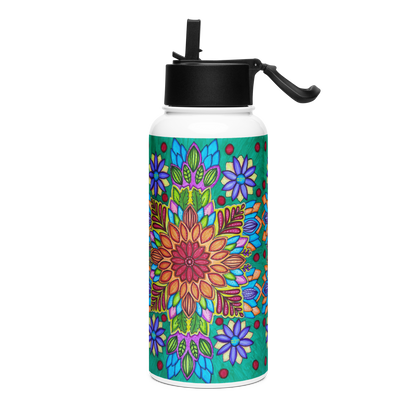 Stainless Steel Water Bottle with a Straw Lid 32-oz-Circuitry-38-01