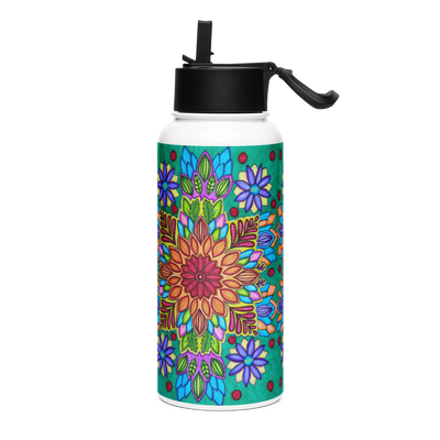 Stainless Steel Water Bottle with a Straw Lid 32-oz-Circuitry-38-01
