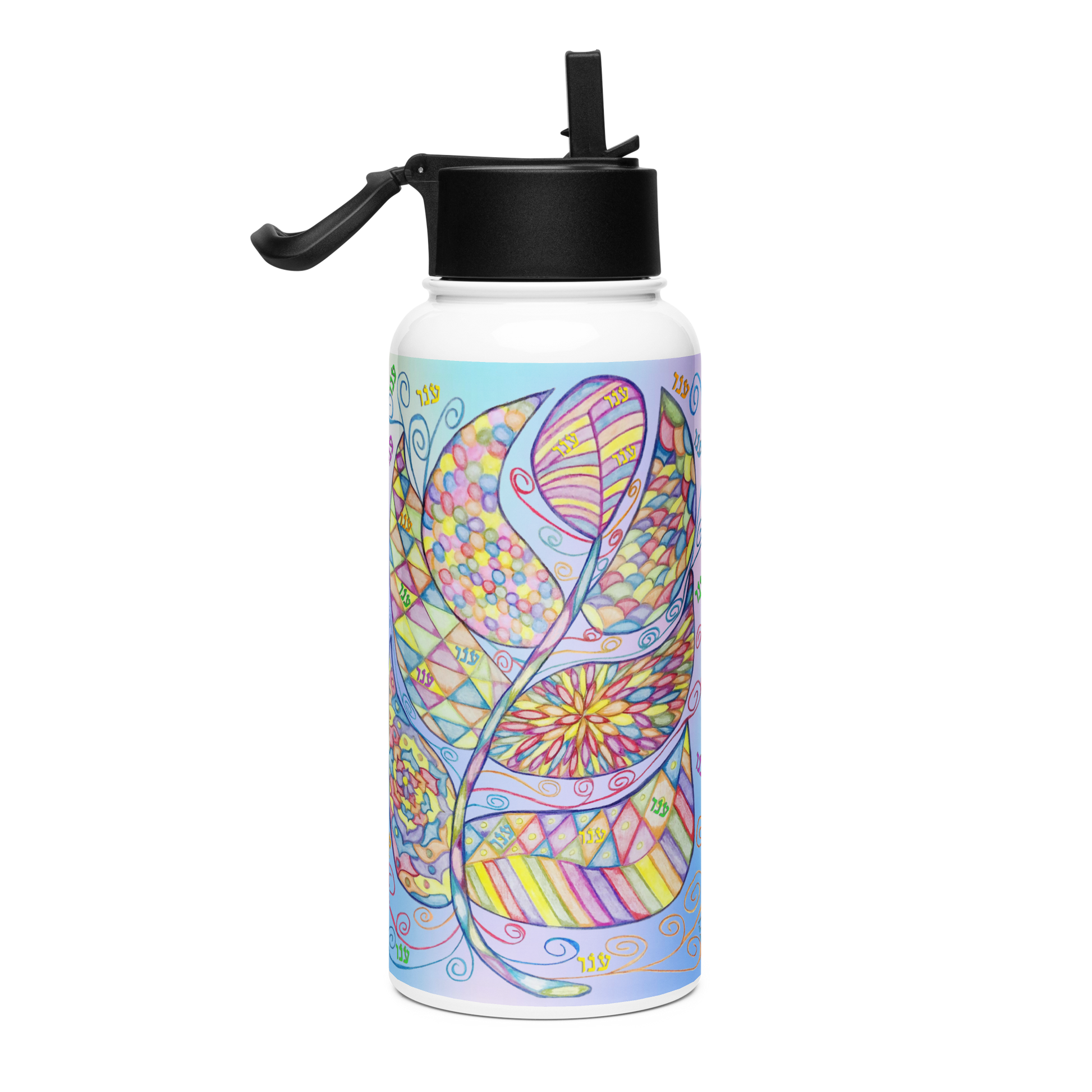 Stainless Steel Water Bottle with a Straw Lid 32-oz-Appreciation-63P-04