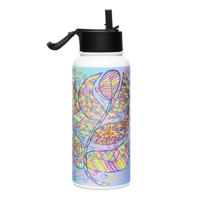 Stainless Steel Water Bottle with a Straw Lid 32-oz-Appreciation-63P-04
