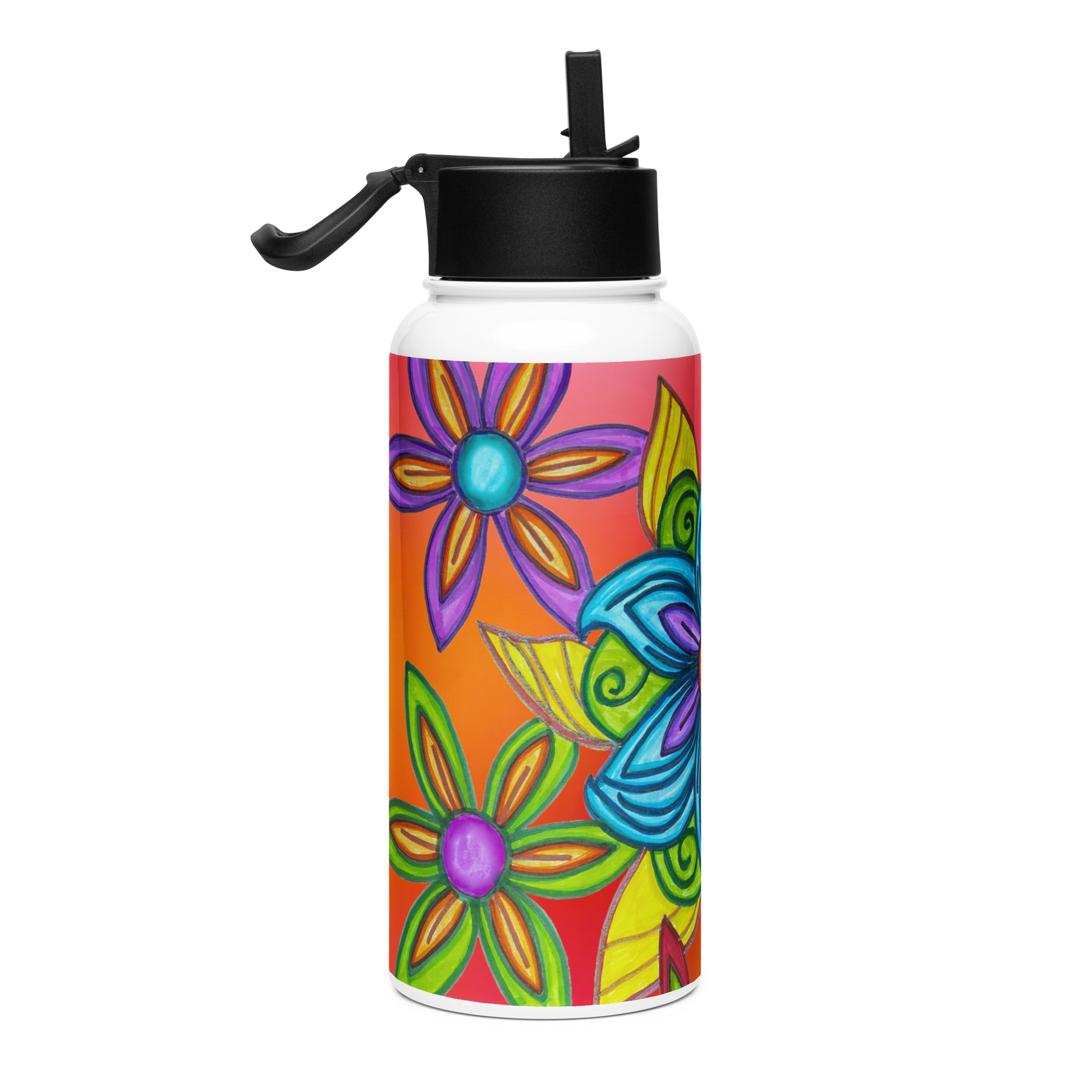 Stainless Steel Water Bottle with a Straw Lid 32-oz-No-Agenda-53-04