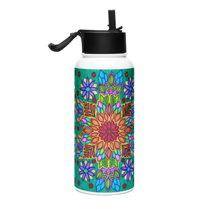 Stainless Steel Water Bottle with a Straw Lid 32-oz-Circuitry-38-03