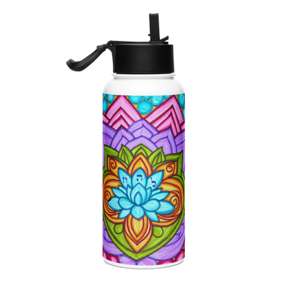 Stainless Steel Water Bottle with a Straw Lid 32-oz-Forget-Thyself-34-04